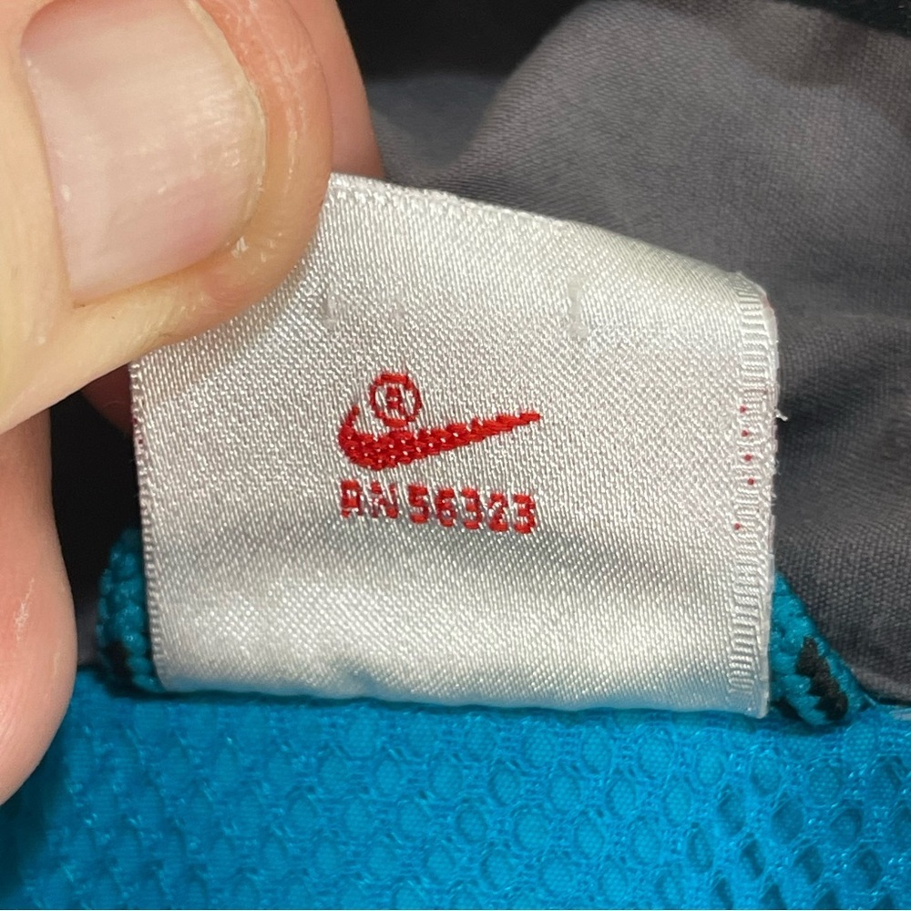 Nike Bright Turquoise Half-Zip Pullover Jacket 80’s Medium Size - Picture 8 of 11